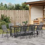 vidaXL Ensemble de salle à manger pour jardin 9 Pièces Anthracite Acier