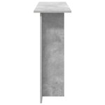 vidaXL Table console Gris béton 100 x 30 x 75 cm Bois d'ingénierie