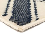 vidaXL Tapis moderne Design de zigzag 80 x 150 cm Marron/Noir/Bleu