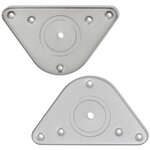 4 pieds de table réglables en hauteur 870 mm Nickel brossé