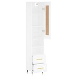 vidaXL Buffet haut Blanc 34 5x34x180 cm Bois d'ingénierie