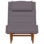 vidaXL Chaises longues à bascule avec coussins 2 Pièces en bois d'acacia