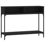 vidaXL Table console noir 100x30 5x75 cm bois d'ingénierie