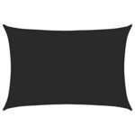 vidaXL Voile d'ombrage 160 g/m² Noir 3 5x4 5 m PEHD