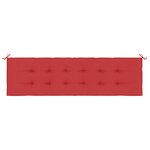 vidaXL Coussin de banc de jardin rouge 180x50x3 cm tissu oxford