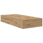 vidaXL Cadre de lit avec rangement avec tiroir Chêne artisanal 90 cm