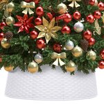 vidaXL Jupe de sapin de Noël Blanc Ø65x19 5 cm