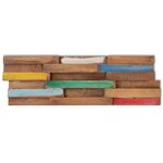 vidaXL Panneaux de revêtement mural 10 Pièces 1 03 m² Bois de teck solide