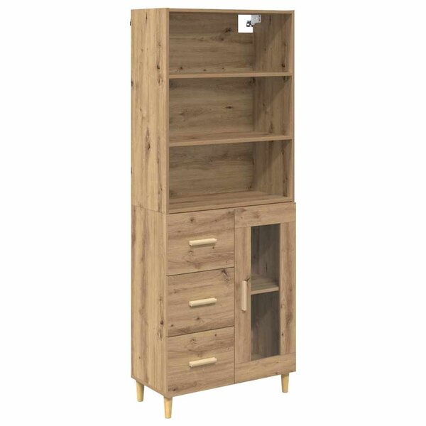 vidaXL Haut Armoire avec tiroir Chêne artisanal 69 5 x 32 5 x 180 cm