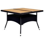 vidaXL Ensemble à manger de jardin 9 Pièces Résine tressée et acacia Noir