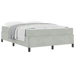 vidaXL Cadre de lit avec matelas Gris clair 140 x 190 cm tissu