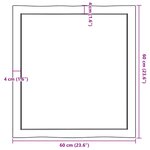 vidaXL Dessus de table bois massif traité bordure assortie