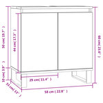 vidaXL Armoire de bain blanc brillant 58x33x60 cm bois d'ingénierie