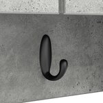 vidaXL Porte-manteau mural avec étagère Montage mural avec stockage avec porte Gris béton 50 x 20 x 30 cm
