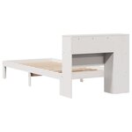 vidaXL Lit bibliothèque sans matelas blanc 90x190cm bois de pin massif