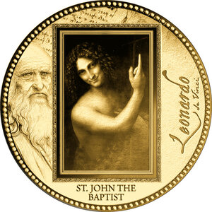 Monnaie ST. JOHN THE BAPTIST Da Vinci 1/200 Oz Or 5000 Francs Gabon (PRÉCOMMANDE)