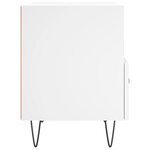 vidaXL Tables de chevet 2 Pièces blanc 40x35x47 5 cm bois d’ingénierie