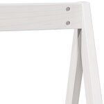 vidaXL Lit superposé et échelle et toit blanc 90x200cm bois pin massif