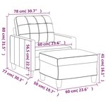 vidaXL Fauteuil avec repose-pied Rouge bordeaux 60 cm Similicuir