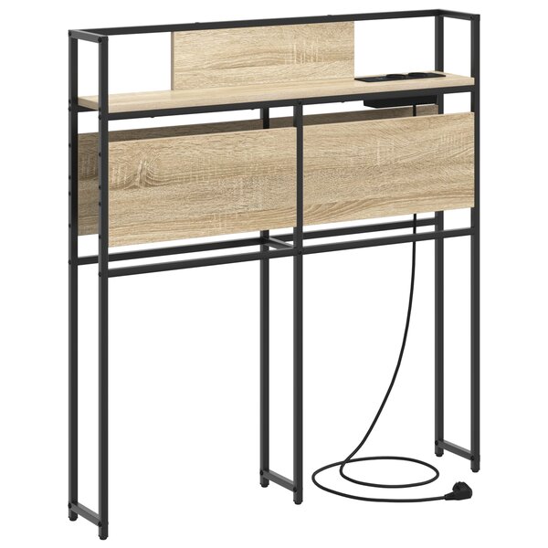 vidaXL Tête de lit de rangement Chêne sonoma 80 cm Bois d'ingénierie