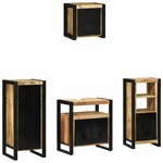 vidaXL Ensemble de mobilier de salle de bain avec étagère 4 Pièces
