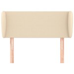 vidaXL Tête de lit avec oreilles Crème 103x23x78/88 cm Tissu