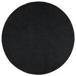 vidaXL Tapis OVIEDO à poils courts noir Ø 200 cm