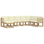 vidaXL Ensemble de canapés d'extérieur 8 pc Blanc et crème