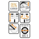 SKIDS CONTROL Trottinette ajustable doubles suspensions 125mm - 2 roues