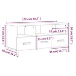 vidaXL Meuble TV Sonoma gris 102x36x50 cm Bois d'ingénierie