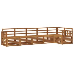 vidaXL Ensemble de canapé d'angle 6 Pièces Naturel Bois d'Acacia Massif