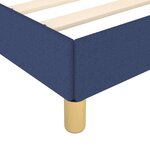 Vidaxl cadre de lit bleu 90x200 cm tissu