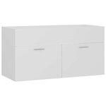 vidaXL Ensemble de meubles de salle de bain 2Pièces blanc bois ingénierie