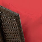 vidaXL Canapé de jardin avec coussins marron résine tressée