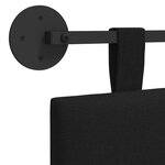 vidaXL Tête de lit suspendue Noir Tissu