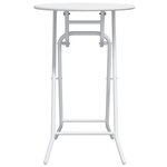 vidaXL Table de jardin pliante Blanche Ø50x72 cm Acier