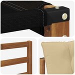 vidaXL Ensemble de canapés d'extérieur 7 pc Naturel et Beige