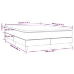 vidaXL Sommier à lattes de lit et matelas Gris clair 140x200cm Velours