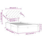 vidaXL Cadre de lit Marron miel 100x200 cm Bois massif