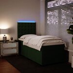 vidaXL Sommier à lattes de lit avec matelas Vert foncé 100x200 cm