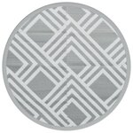vidaXL Tapis d'extérieur gris Ø200 cm PP
