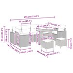 vidaXL Ensemble de canapé de jardin 10 Pièces Noir polyrotin
