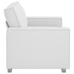Canapé Loveseat vidaXL Blanc 120 cm en simili cuir