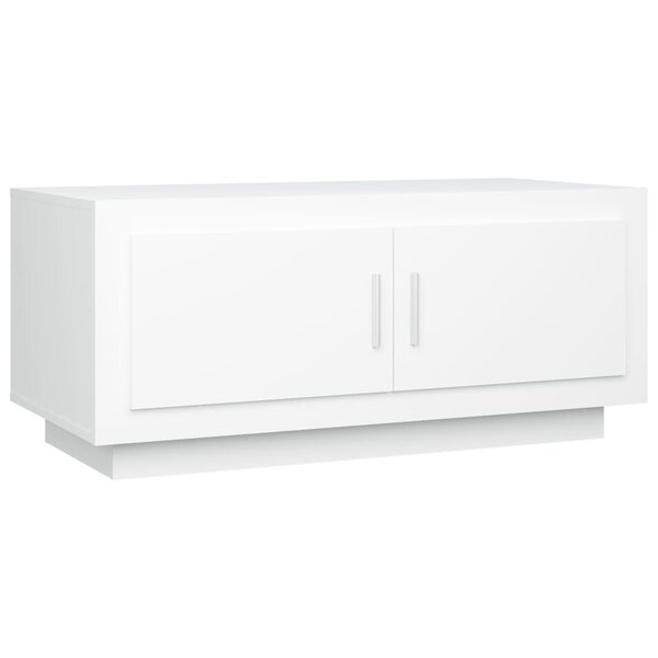 vidaXL Table basse blanc 102x50x45 cm bois d'ingénierie