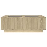 vidaXL Table basse avec LED infini chêne sonoma 116x69x40 cm