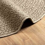 vidaXL Tapis ZIZUR beige Ø 90 cm aspect de jute intérieur et extérieur