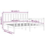 vidaXL Cadre de lit sans matelas 200x200 cm bois massif