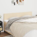 vidaXL Têtes de lit 2 Pièces Crème 100x5x78/88 cm Tissu