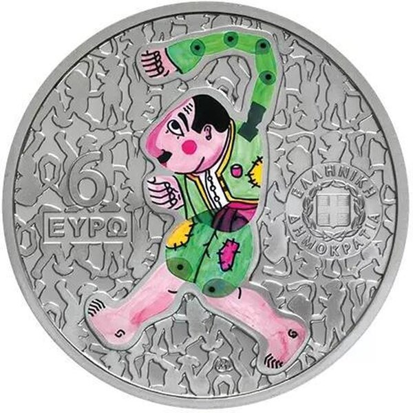 Pièce de monnaie en Argent 6 Euro g 10 Millésime 2024 EVGENIOS SPATHARIS