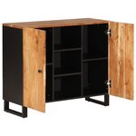 vidaXL Buffet avec 2 portes 90x33x75 cm bois massif d'acacia